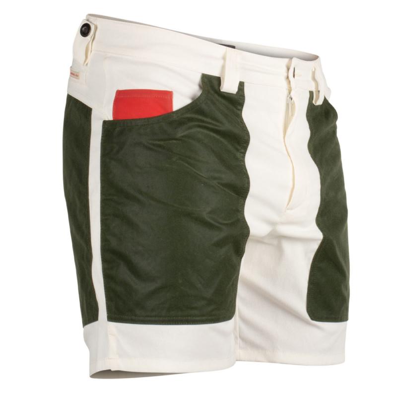 Amundsen Sport Amundsen 7Incher Field Shorts Offwhite-Green mss53.2.012 Gjertsen Sport 2