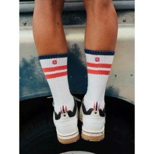 Amundsen Sport Amundsen Oslo Crew Sokk Hvit-Rød USO59.1.001 Gjertsen Sport 1