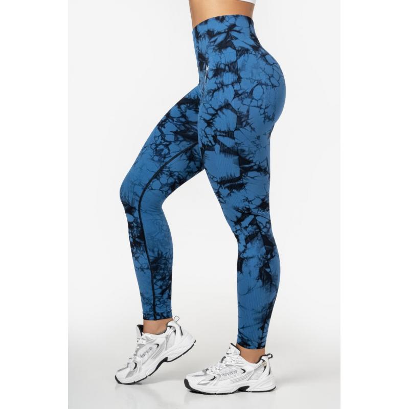 Famme Famme Ti Dye Scrunch Leggings Blue TIDSLS-BA Gjertsen Sport 1 2