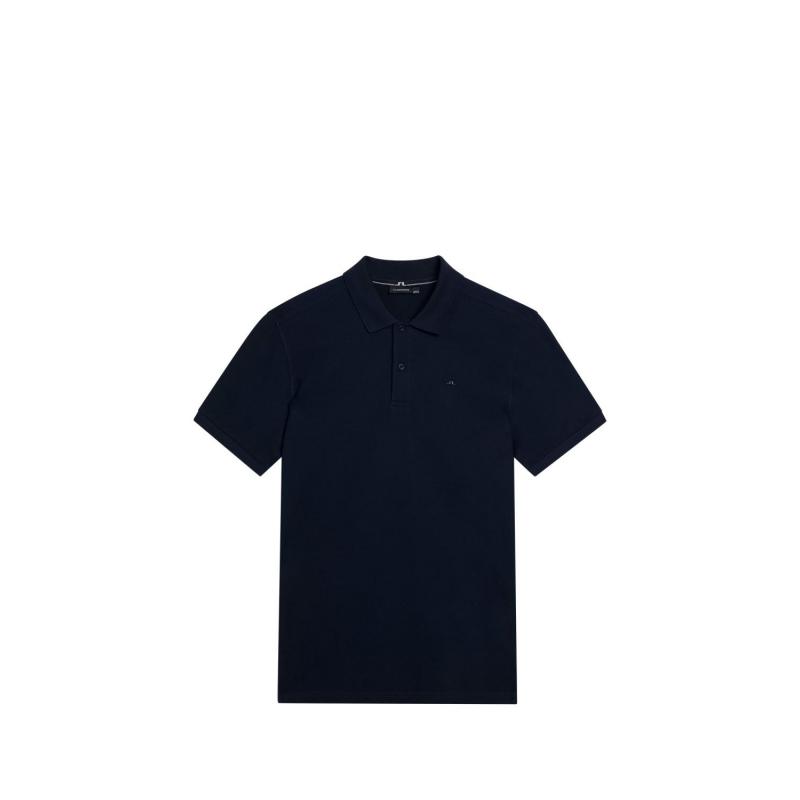 J.Lindeberg J.Lindeberg Troy Piquet Polo Shirt Herre Navy FMJT09639 Gjertsen Sport 1 2 3 4