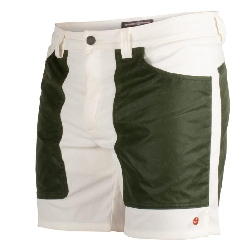 Amundsen Sport Amundsen 7Incher Field Shorts Offwhite-Green mss53.2.012 Gjertsen Sport 11