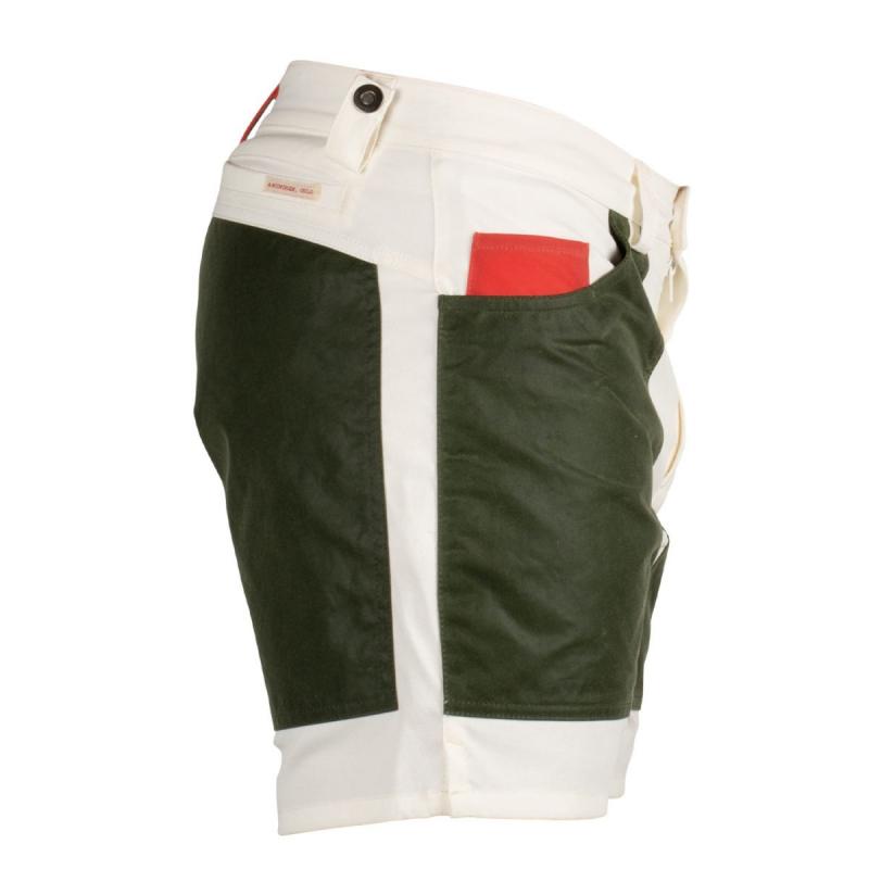 Amundsen Sport Amundsen 7Incher Field Shorts Offwhite-Green mss53.2.012 Gjertsen Sport 13