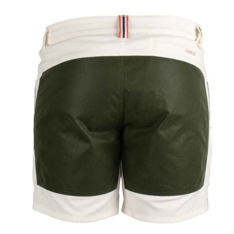 Amundsen Sport Amundsen 7Incher Field Shorts Offwhite-Green mss53.2.012 Gjertsen Sport 14