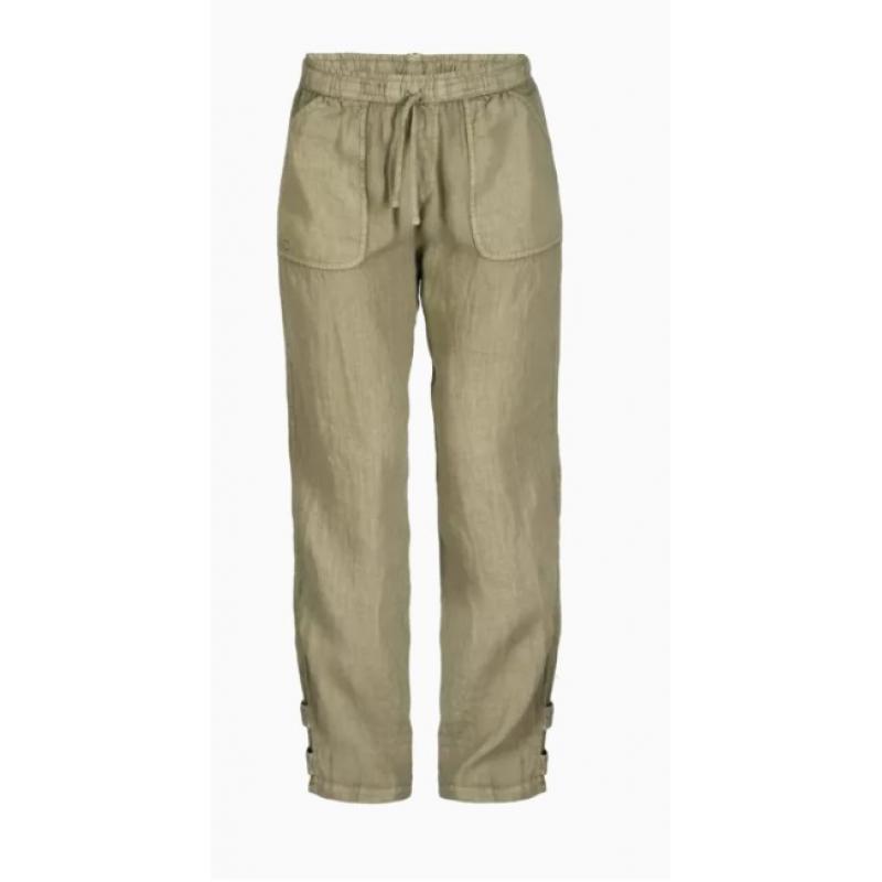 Amundsen Sport Amundsen Safari Linen Pants Dame Oliven wpa68.2. Gjertsen Sport 1