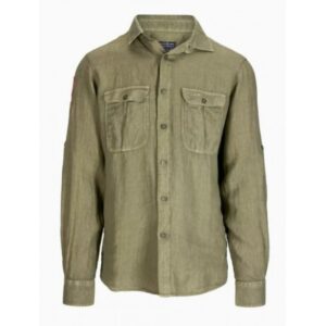 Amundsen Sport Amundsen Safari Linen Shirt Herre Oliven msh58.2 Gjertsen Sport 1