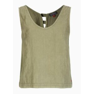 Amundsen Sport Amundsen Safari Linen Top Dame Oliven wsh68.1 Gjertsen Sport 1